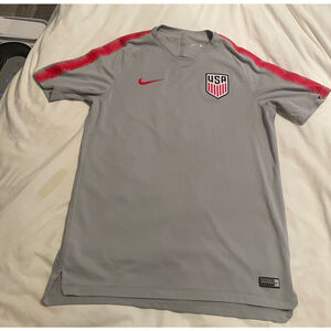 Nike USA Olympic Soccer Jersey Gray Red number 3